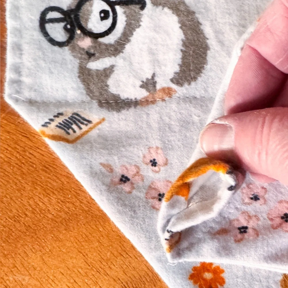 Handmade Guinea Pig Pet Bandana Cute Animal Print XS/S Collar Slide giftable